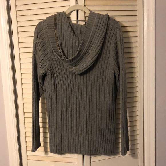 Gray sweater with hood - Picture 3 of 4